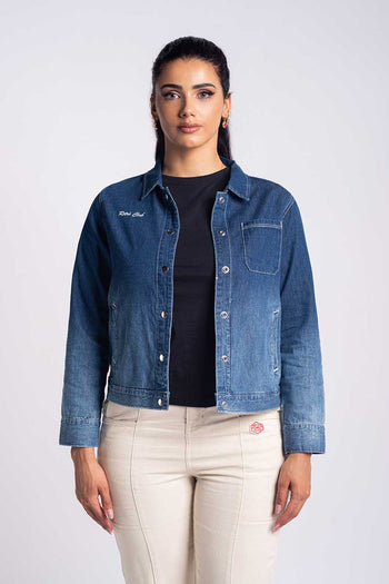 Bossini Ladies Denim Blouse - Indigo