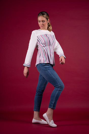 Bossini Ladies Woven Blouse - Pink Combo