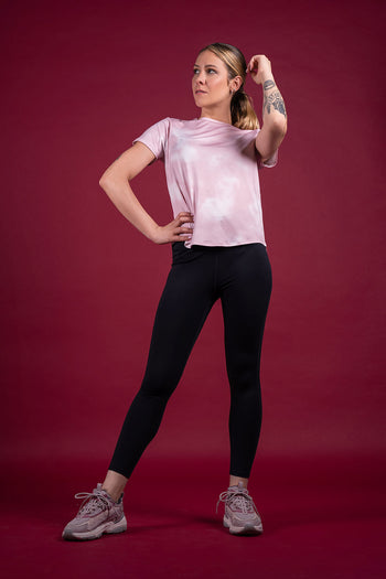 Bossini Ladies Knitted T-Shirts - Pink Combo
