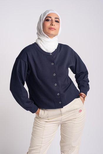 Bossini Ladies Knitted Cardigans - Pink & Dark Blue