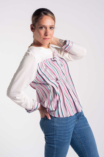 Bossini Ladies Woven Blouse - Pink Combo