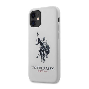 U.S.Polo Case for iPhone12 Mini - Liquid Silicone - Blue & White