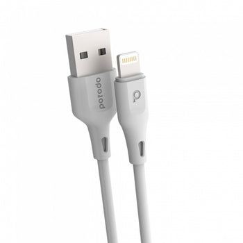 Porodo PVC Lightning Cable 3m 2.4A - Black & White