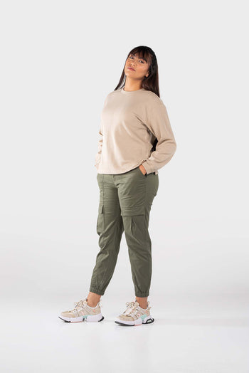 Bossini Ladies Long Sleeve T-Shirt - Khaki