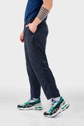 Bossini Mens Regular Fit Woven Pants - Dark Blue