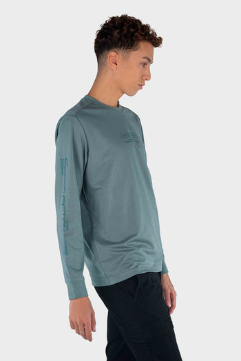 Bossini Mens Ribbed Neck Knitted T-Shirt - Turquoise