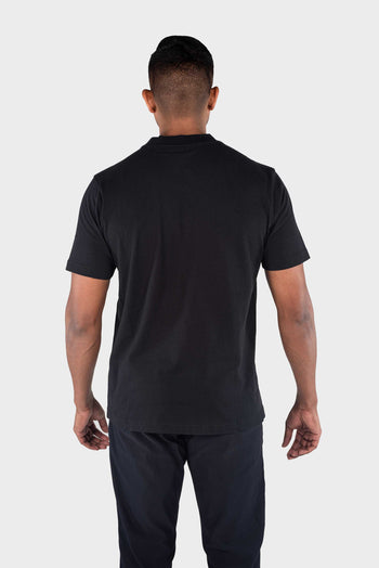 Bossini Mens Knit Short Sleeve T-Shirt - Black