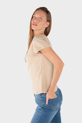 Bossini Ladies Knit S/S T-Shirt - Shell