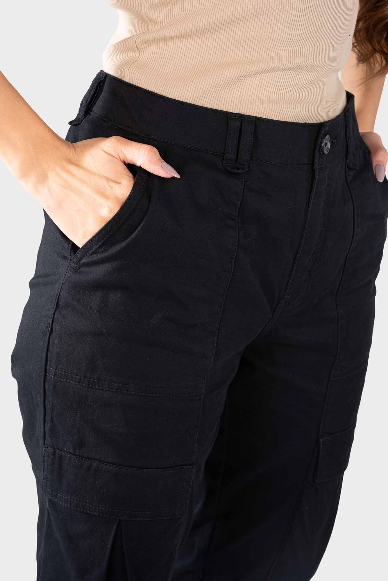 Bossini Black Tapared Pants waist 30” Length 35”, Women's Fashion, Bottoms,  Jeans on Carousell