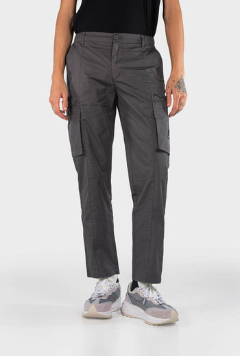 Bossini Mens Relayed Fit Woven Pants - Dark Grey