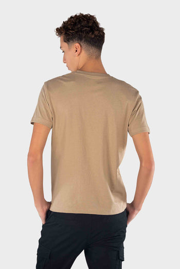 Bossini Mens Crew Neck Short Sleeves - Khaki