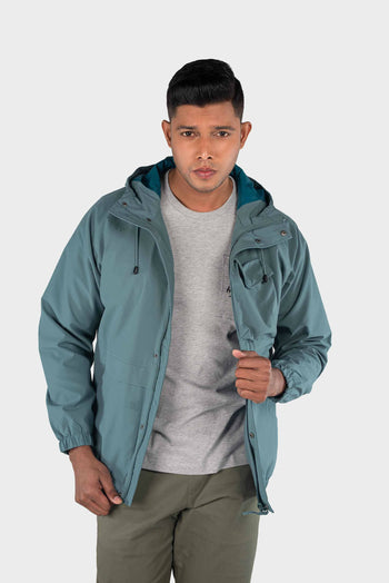 Bossini Mens Raglan Sleeves Woven Jacket - Turquoise