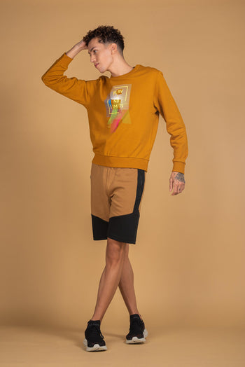 Bossini Mens Crew Neck Sweat Shirt - Earthy