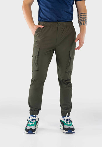 Bossini Mens Woven Sweat Pants - Dark Green