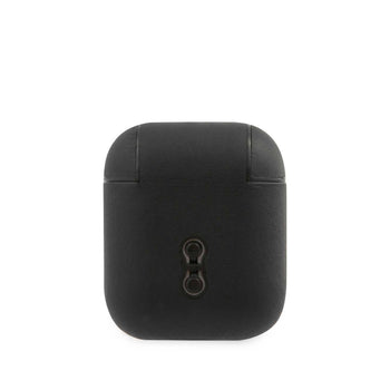 BMW PC Leather Case with Metal Logo for Airpods 1/2 - Black