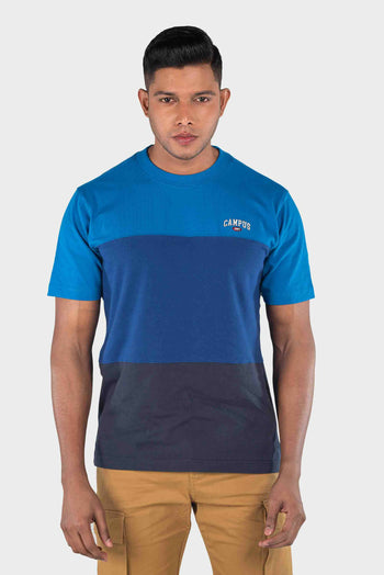 Bossini Mens Round Neck T-Shirt - Blue