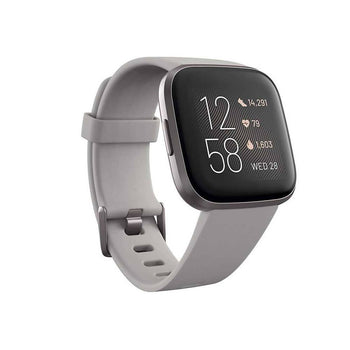Fitbit Versa 2 Fitness Wristband with Heart Rate Tracker - Grey/Silver