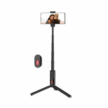 Porodo Selfie Stick with Tripod ( Detachable Remote Shutter ) - Black