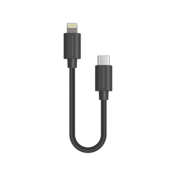 Powerology USB-C to Lightning Cable 0.25m - Black & White