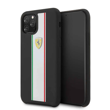 Ferrari On Track & Stripes Silicon Case for iPhone 11 Pro - Black