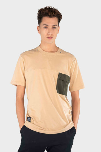 Bossini Mens Knitted T-Shirt - Khaki