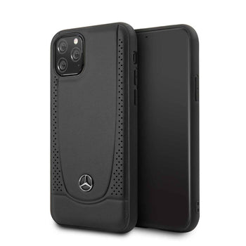 Mercedes Benz Perforation Leather Hard Case For iPhone 11 Pro