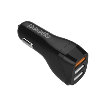 Porodo Dual Port Car Charger with Braided Type-C to Lightning PD Cable