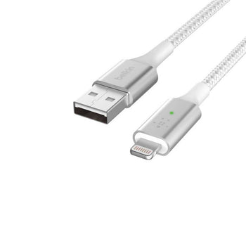 Belkin Lightning to USB-A Cable - 1.2m / 4ft - Gray & White