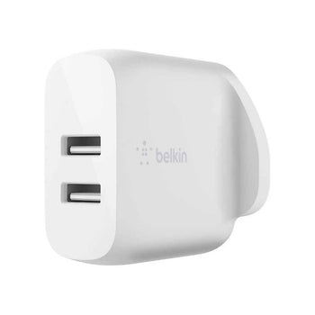 Belkin Dual USB-A Wall Charger 24W with USB-A to USB-C Cable 1M