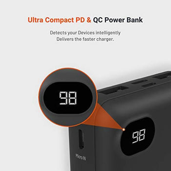 Porodo 4-Port Power Bank 10000mAh with Digital Power Display