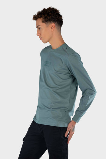 Bossini Mens Ribbed Neck Knitted T-Shirt - Turquoise