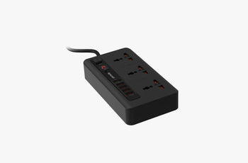 Porodo 4 USB Port 3.0 with 3 Universal Power Sockets 10A ( EU) - Black