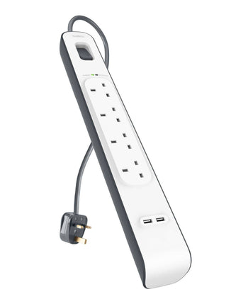 Belkin Surge Plus Protector with USB C.Port / 4 Outputs - White