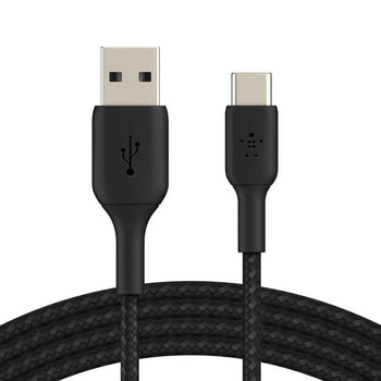 Belkin BOOST CHARGE USB-A to USB-C Cable Braided, 1M - Black