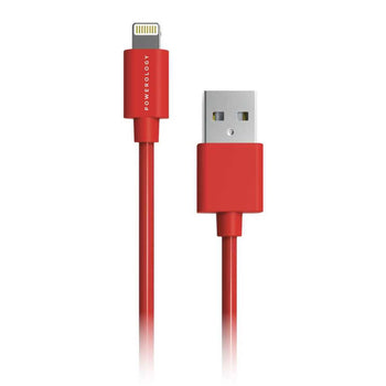 Powerology PVC Lightning Cable 1.2M - Black, Blue, Red & White