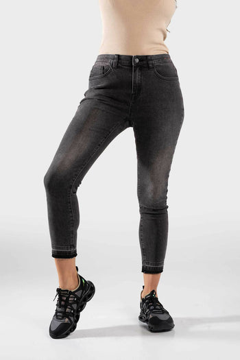 Bossini Ladies Denim Pants - Black Denim