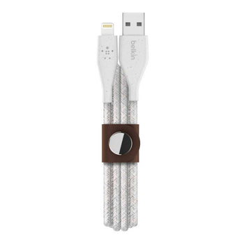 Belkin Duratek Plus Lightning to USB-A Cable 1.2m - Black & White