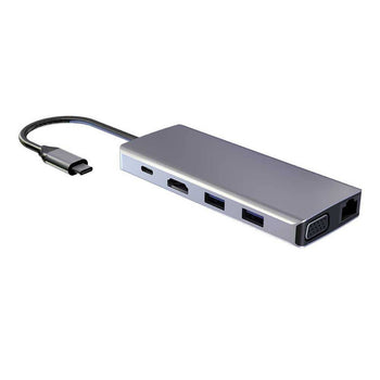 Powerology 11 in 1 USB-C Hub - Grey