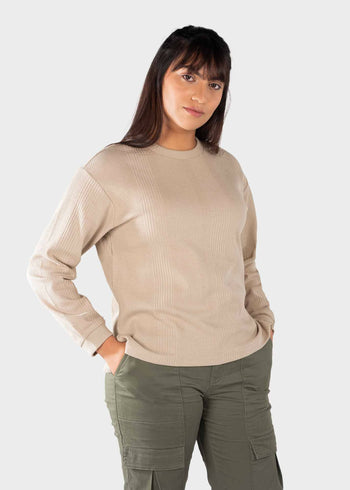 Bossini Ladies Long Sleeve T-Shirt - Khaki