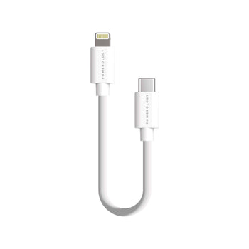 Powerology USB-C to Lightning Cable 0.25m - Black & White